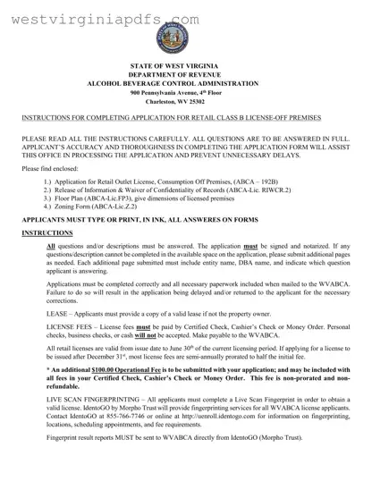 Fill Out a Valid Wv Abca Form