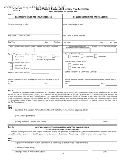 Fill Out a Valid Wv Nrw 4 Form