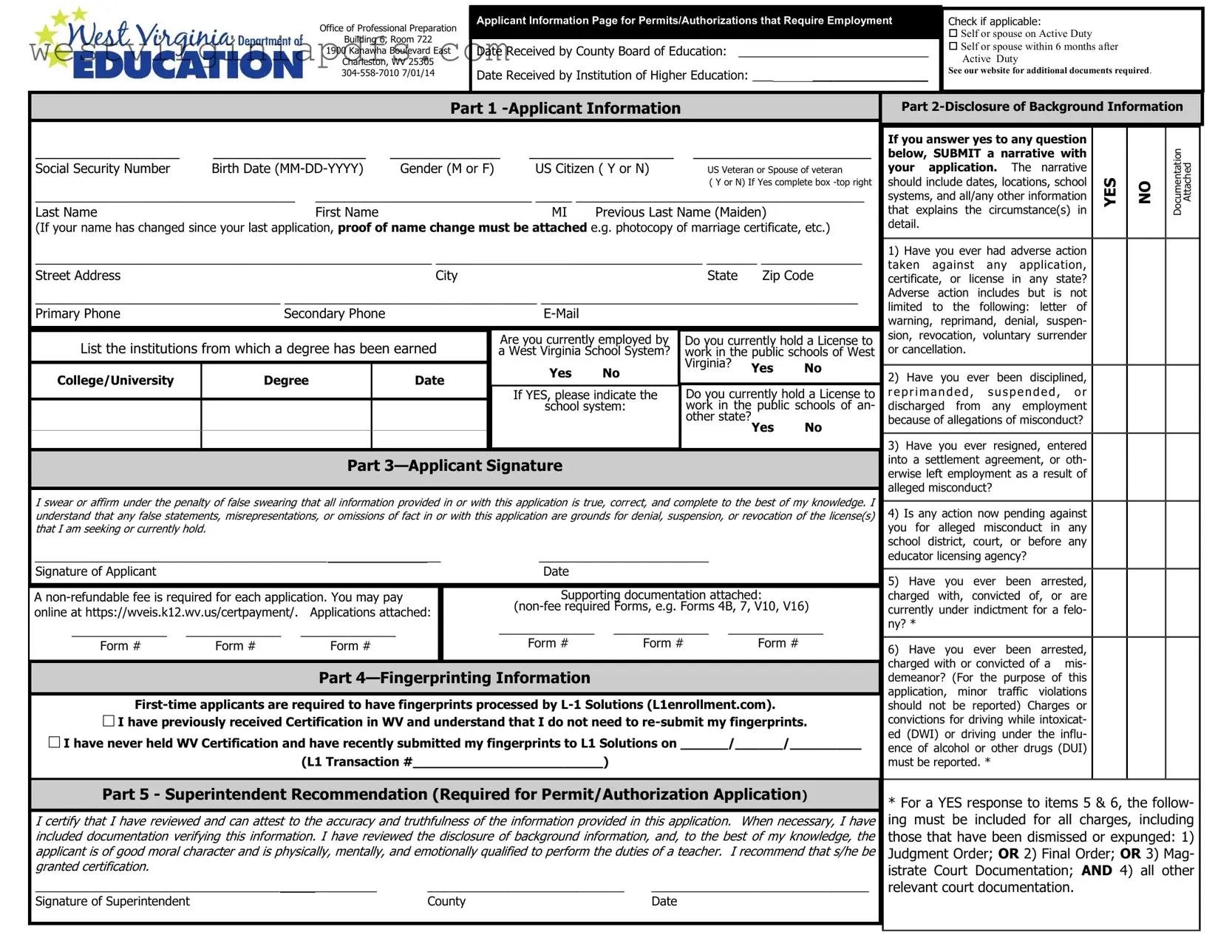 Fill Out a Valid Wv 39 Form
