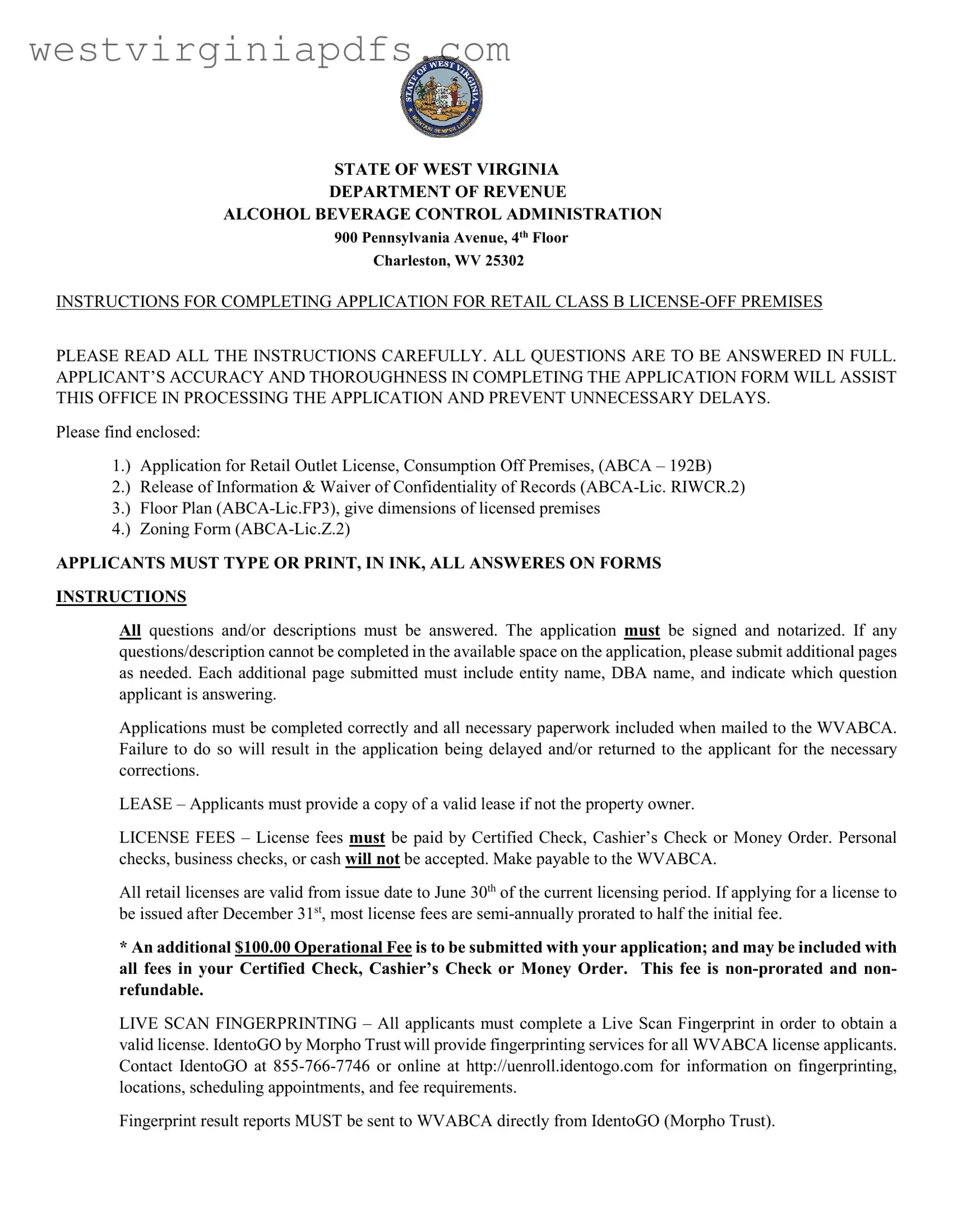 Fill Out a Valid Wv Abca Form